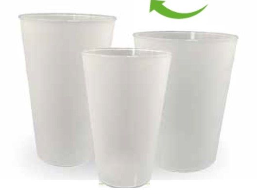 Copo Reutilizvel Inquebrvel PP Translucido 12 OZ 400 ml Pack 25 Unidades